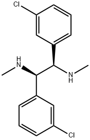 1,2-Ethanediamine, 1,2-bis(3-chlorophenyl)-N1,N2-dimethyl-, (1R,2R)- Structure