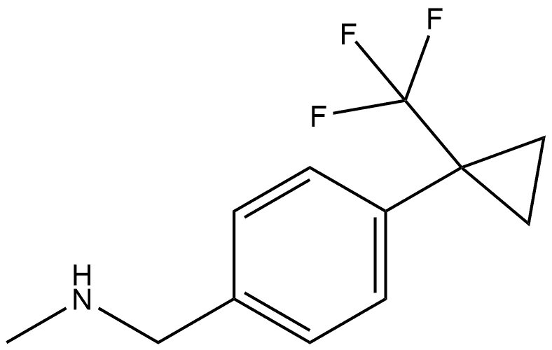 N-methyl-1-(4-(1-(trifluoromethyl)cyclopropyl)phenyl)methanamine Structure