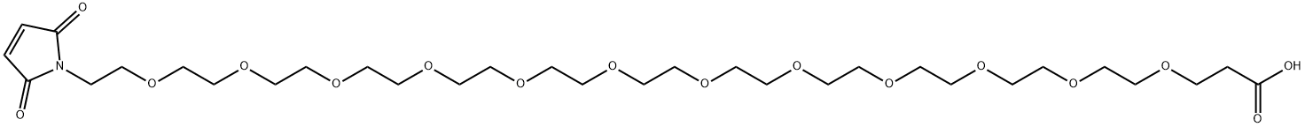 4,7,10,13,16,19,22,25,28,31,34,37-Dodecaoxanonatriacontanoic acid, 39-(2,5-dihydro-2,5-dioxo-1H-pyrrol-1-yl)- 구조식 이미지