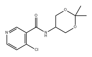 3-Pyridinecarboxamide, 4-chloro-N-(2,2-dimethyl-1,3-dioxan-5-yl)- Structure