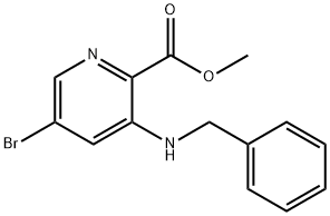 Methyl 5-bromo-3-[(phenylmethyl)amino]-2-pyridinecarboxylate 구조식 이미지