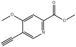 2-Pyridinecarboxylic acid, 5-ethynyl-4-methoxy-, methyl ester 구조식 이미지