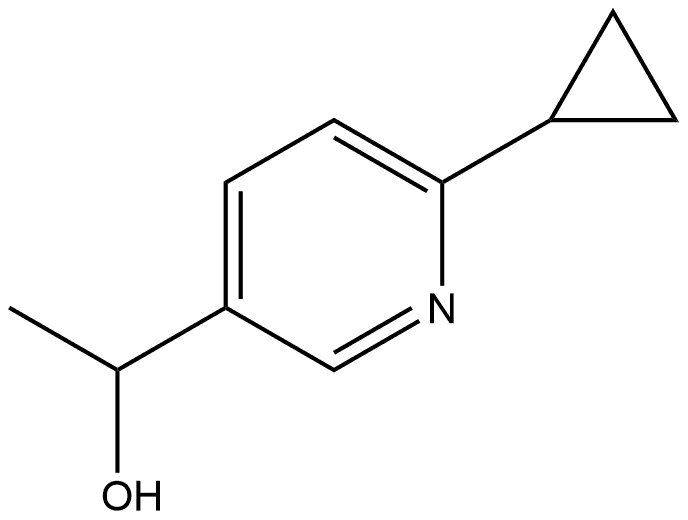 6-Cyclopropyl-α-methyl-3-pyridinemethanol 구조식 이미지