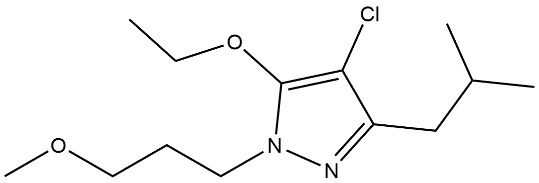 4-chloro-5-ethoxy-1-(3-methoxypropyl)-3-(2-methylpropyl)-1H-pyrazole Structure