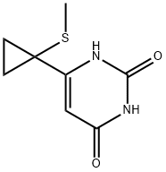 2,4(1H,3H)-Pyrimidinedione, 6-[1-(methylthio)cyclopropyl]- Structure