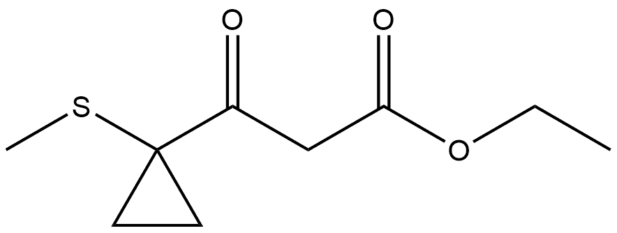 Cyclopropanepropanoic acid, 1-(methylthio)-β-oxo-, ethyl ester Structure