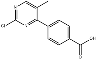 Benzoic acid, 4-(2-chloro-5-methyl-4-pyrimidinyl)- Structure