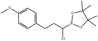 1,3,2-Dioxaborolane, 2-[1-chloro-3-(4-methoxyphenyl)propyl]-4,4,5,5-tetramethyl- Structure