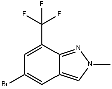 2H-Indazole, 5-bromo-2-methyl-7-(trifluoromethyl)- 구조식 이미지