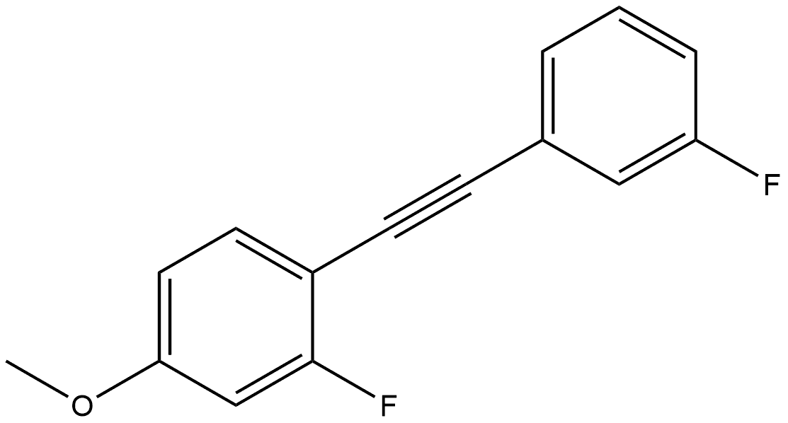 2-Fluoro-1-[2-(3-fluorophenyl)ethynyl]-4-methoxybenzene Structure