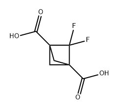 Bicyclo[1.1.1]pentane-1,3-dicarboxylic acid, 2,2-difluoro- Structure