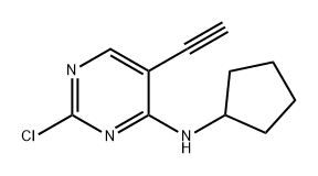 4-Pyrimidinamine, 2-chloro-N-cyclopentyl-5-ethynyl- Structure