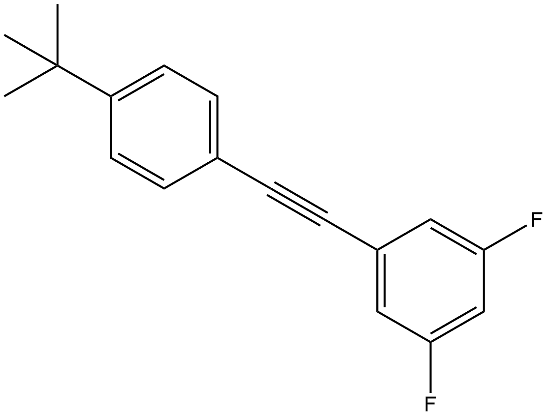 1-[2-[4-(1,1-Dimethylethyl)phenyl]ethynyl]-3,5-difluorobenzene Structure