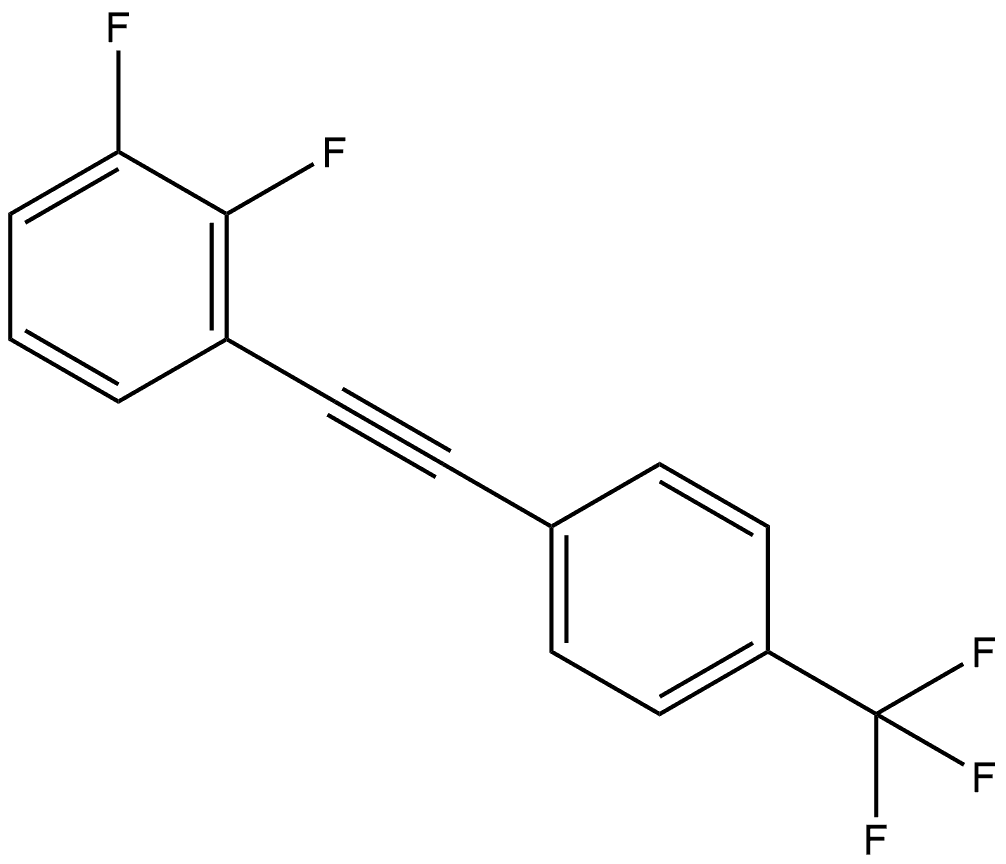 1,2-Difluoro-3-[2-[4-(trifluoromethyl)phenyl]ethynyl]benzene Structure