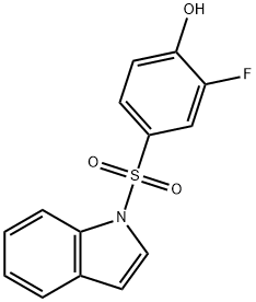 Phenol, 2-fluoro-4-(1H-indol-1-ylsulfonyl)- Structure