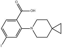 Benzoic acid, 2-(6-azaspiro[2.5]oct-6-yl)-4-iodo- Structure