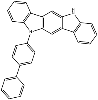 Indolo[3,2-b]carbazole, 5-[1,1'-biphenyl]-4-yl-5,11-dihydro- Structure