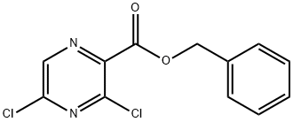 2-Pyrazinecarboxylic acid, 3,5-dichloro-, phenylmethyl ester Structure