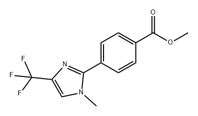 Benzoic acid, 4-[1-methyl-4-(trifluoromethyl)-1H-imidazol-2-yl]-, methyl ester 구조식 이미지