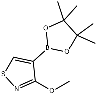 Isothiazole, 3-methoxy-4-(4,4,5,5-tetramethyl-1,3,2-dioxaborolan-2-yl)- Structure