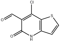 Thieno[3,2-b]pyridine-6-carboxaldehyde, 7-chloro-4,5-dihydro-5-oxo- 구조식 이미지