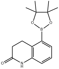 2(1H)-Quinolinone, 3,4-dihydro-5-(4,4,5,5-tetramethyl-1,3,2-dioxaborolan-2-yl)- 구조식 이미지