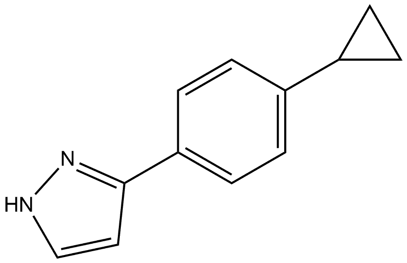 3-(4-Cyclopropylphenyl)-1H-pyrazole 구조식 이미지