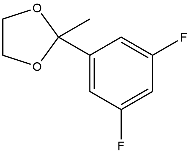 2-(3,5-Difluorophenyl)-2-methyl-1,3-dioxolane Structure