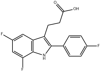 1H-Indole-3-propanoic acid, 5,7-difluoro-2-(4-fluorophenyl)- Structure