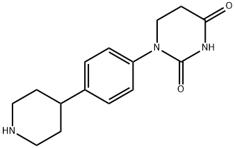 2,4(1H,3H)-Pyrimidinedione, dihydro-1-[4-(4-piperidinyl)phenyl]- Structure