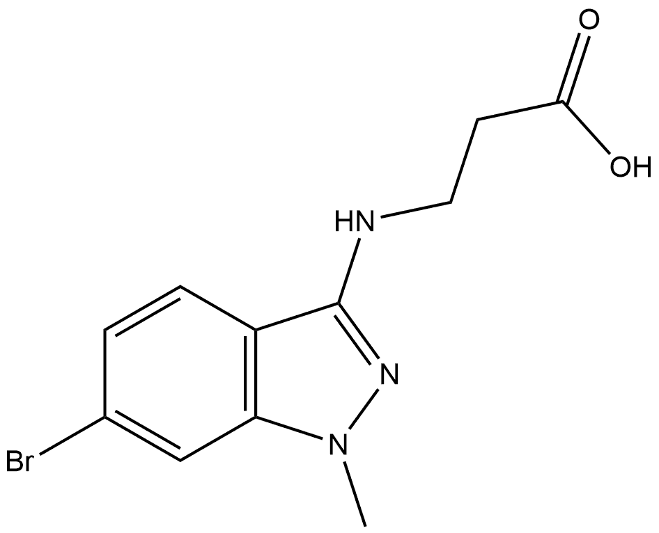 β-Alanine, N-(6-bromo-1-methyl-1H-indazol-3-yl)- Structure