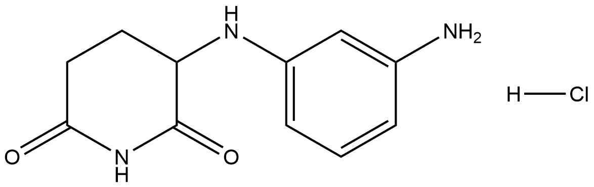 2,6-Piperidinedione, 3-[(3-aminophenyl)amino]-, hydrochloride (1:1) Structure