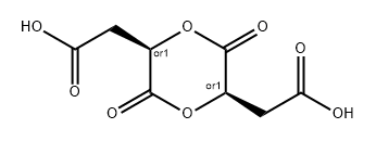 1,4-Dioxane-2,5-diacetic acid, 3,6-dioxo-, (2R,5R)-rel- Structure