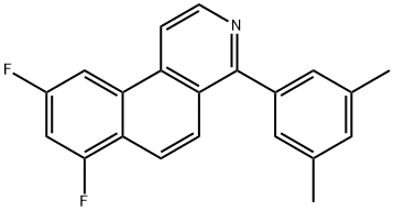 Benz[f]isoquinoline, 4-(3,5-dimethylphenyl)-7,9-difluoro- Structure