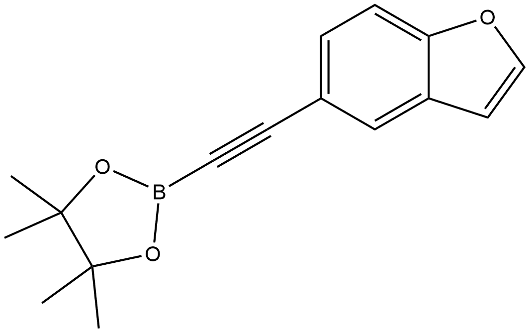 5-[(4,4,5,5-Tetramethyl-1,3,2-dioxaborolan-2-yl)ethynyl]-1-benzofuran Structure