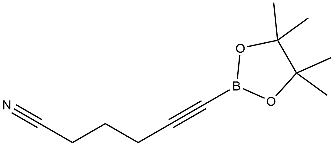 6-(4,4,5,5-Tetramethyl-1,3,2-dioxaborolan-2-yl)hex-5-ynenitrile Structure