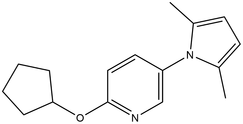 2-(Cyclopentyloxy)-5-(2,5-dimethyl-1H-pyrrol-1-yl)pyridine Structure