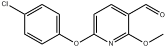 3-Pyridinecarboxaldehyde, 6-(4-chlorophenoxy)-2-methoxy- Structure