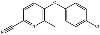 2-Pyridinecarbonitrile, 5-(4-chlorophenoxy)-6-methyl- Structure