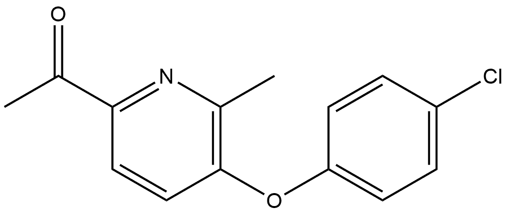 1-(5-(4-chlorophenoxy)-6-methylpyridin-2-yl)ethan-1-one Structure