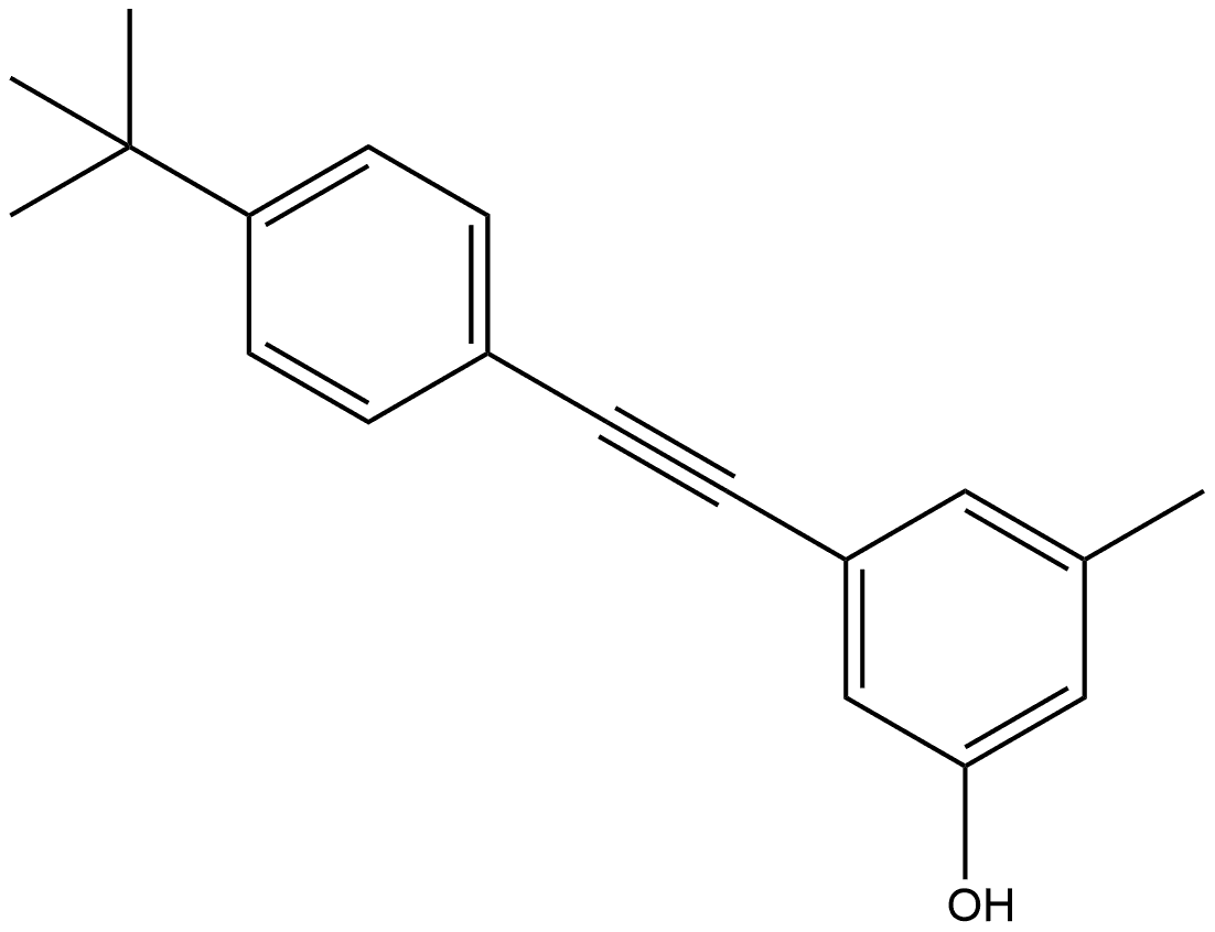 3-[2-[4-(1,1-Dimethylethyl)phenyl]ethynyl]-5-methylphenol Structure