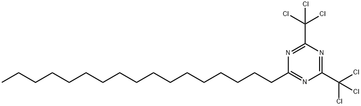 1,3,5-Triazine, 2-heptadecyl-4,6-bis(trichloromethyl)- 구조식 이미지