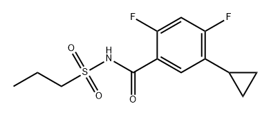 Benzamide, 5-cyclopropyl-2,4-difluoro-N-(propylsulfonyl)- Structure