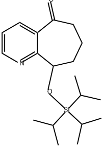 5H-Cyclohepta[b]pyridin-5-one, 6,7,8,9-tetrahydro-9-[[tris(1-methylethyl)silyl]oxy]- Structure