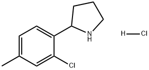 Pyrrolidine, 2-(2-chloro-4-methylphenyl)-, hydrochloride (1:1) Structure