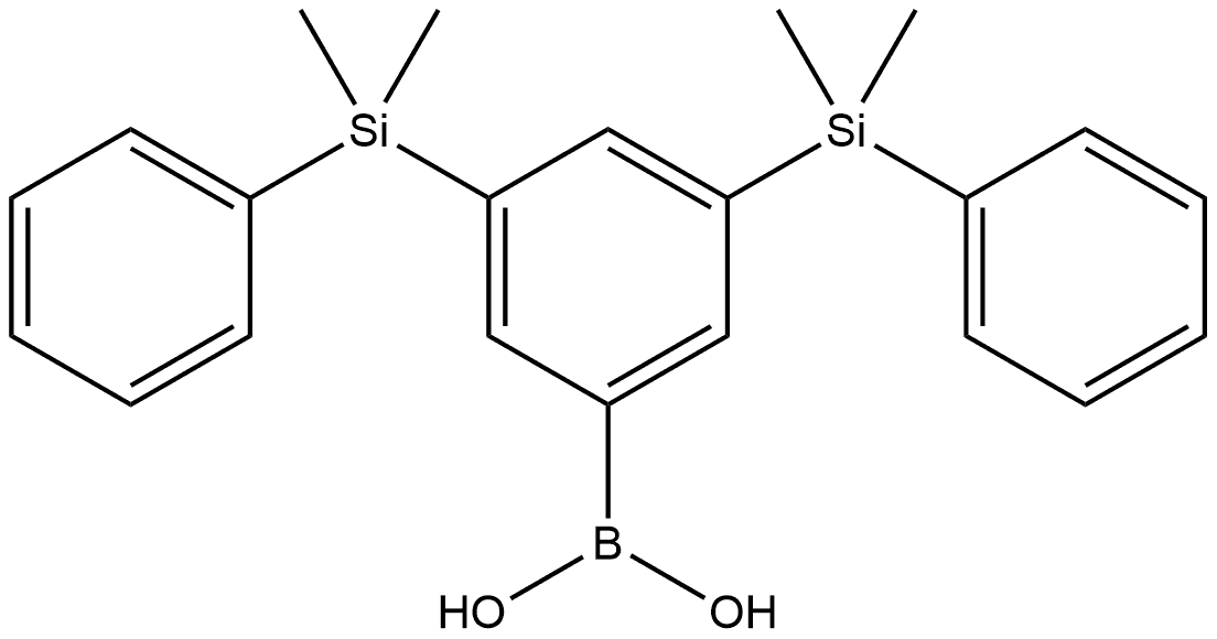 B-[3,5-Bis(dimethylphenylsilyl)phenyl]boronic acid Structure