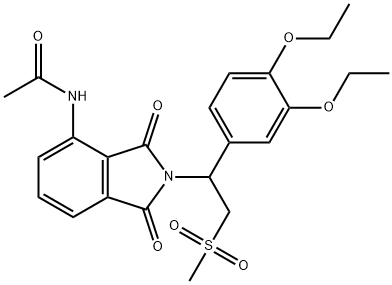 Acetamide, N-[2-[1-(3,4-diethoxyphenyl)-2-(methylsulfonyl)ethyl]-2,3-dihydro-1,3-dioxo-1H-isoindol-4-yl]- Structure