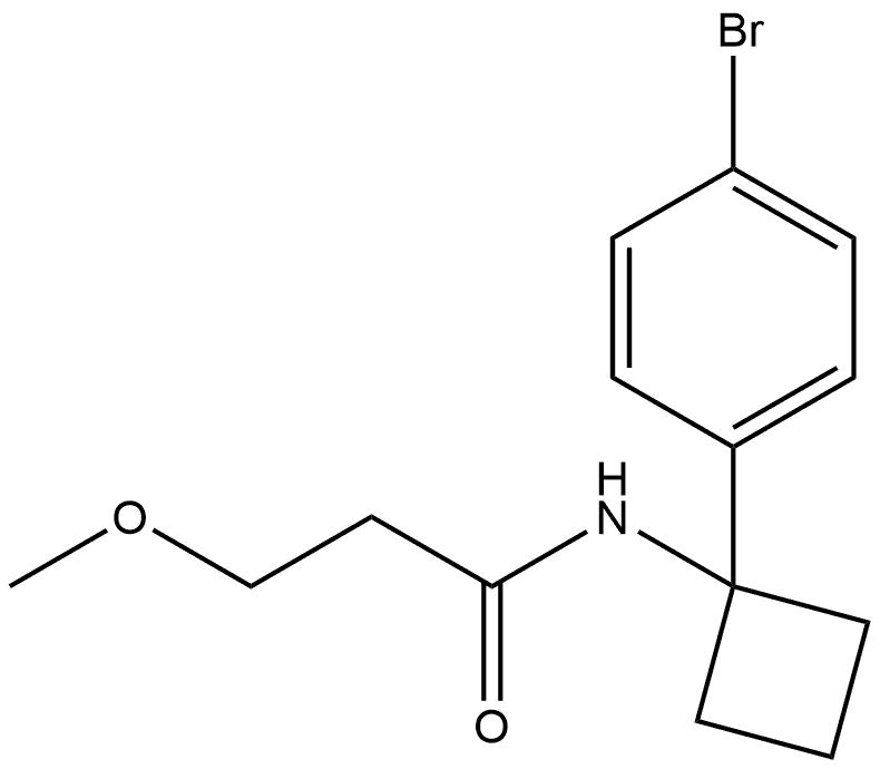 N-1-(4-Bromophenyl)cyclobutyl-3-methoxypropanamide Structure