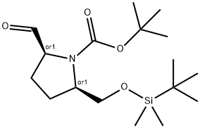 cis-1-Boc-2-(tert-butyl-dimethyl-silanyloxymethyl)-5-formyl-pyrrolidine Structure