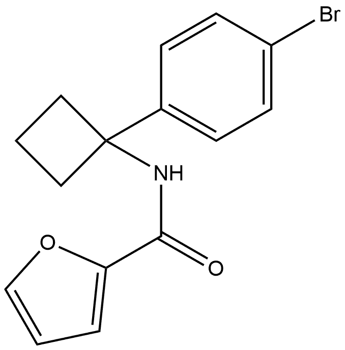 N-1-(4-Bromophenyl)cyclobutyl-2-furancarboxamide 구조식 이미지